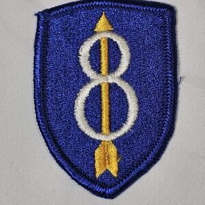 Vtg US Army 8th Infantry Division Shoulder Sleeve Embroidered Patch Emblem
